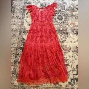 Sundance Pink Lace Lined Dress size PM NWT